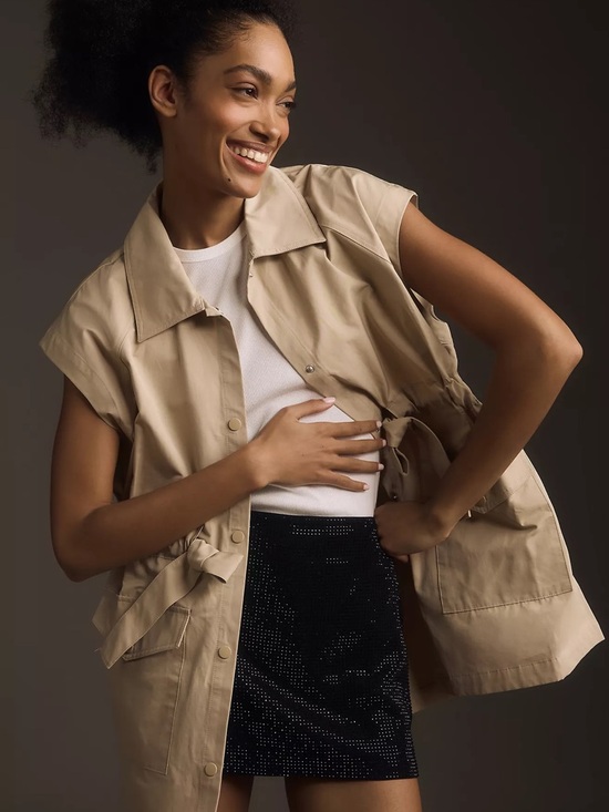 Anthropologie Jackets & Blazers - Anthropologie Sleeveless Beige Utility Vest